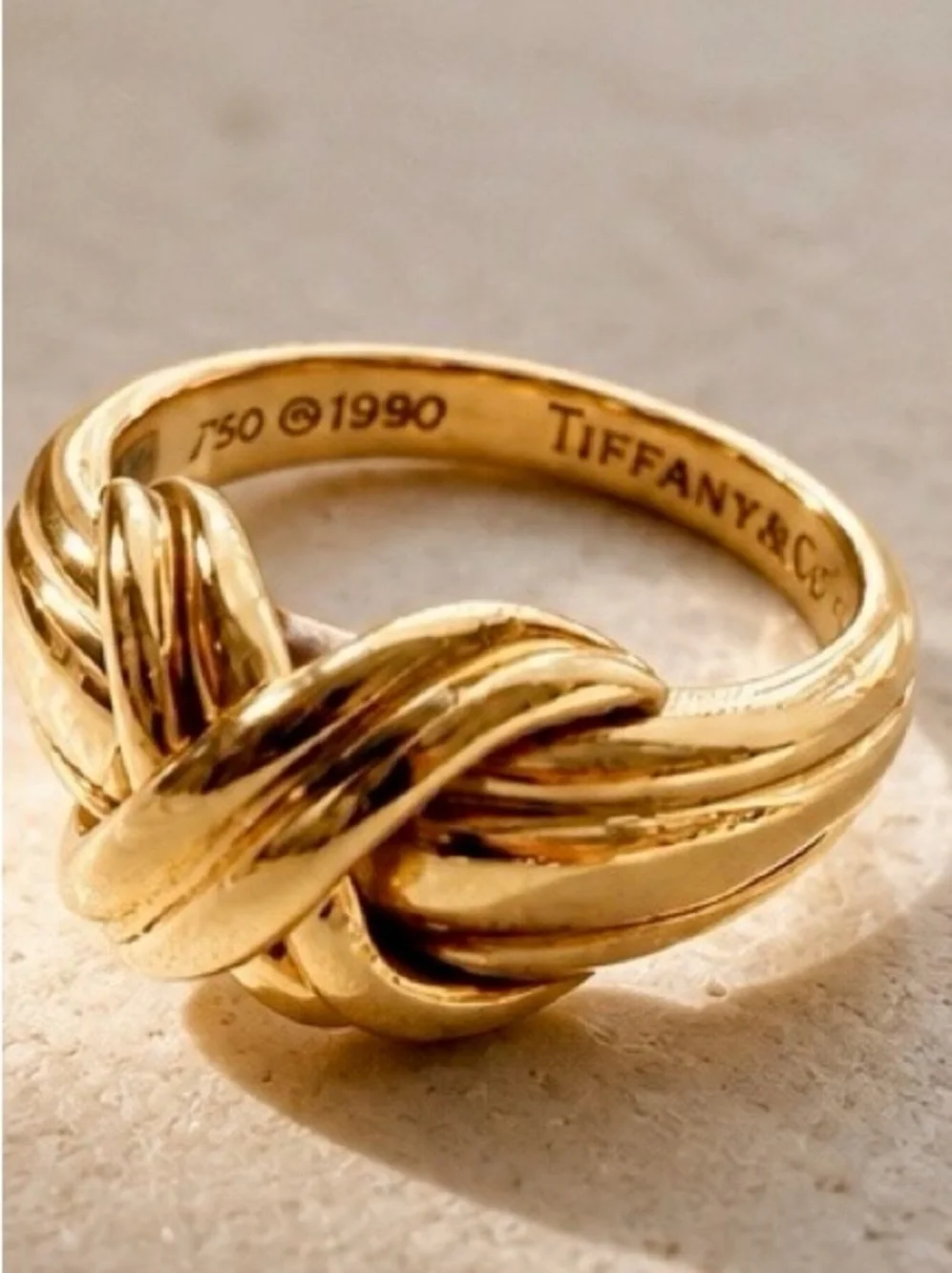 Classic Tiffany & Co  Signature 18k Gold “X” Ring,